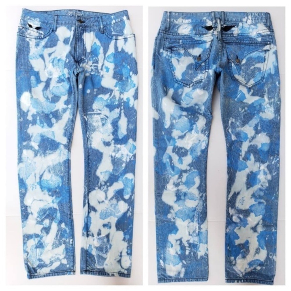 New Men ROBIN'S JEAN Slim Straight Jeans -Blk Wing